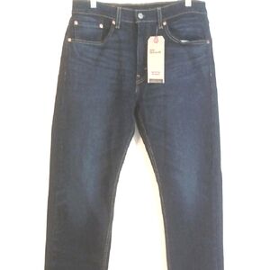 Levi's Men's 505 Regular Fit Dark Blue Jeans In Size W32 x L30 (NWT)